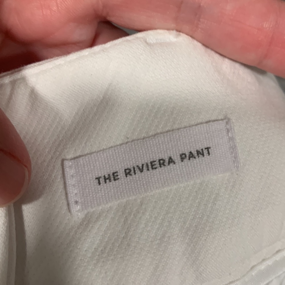 Ann Taylor Loft ivory Julie cropped pant size 8 - Picture 6 of 7